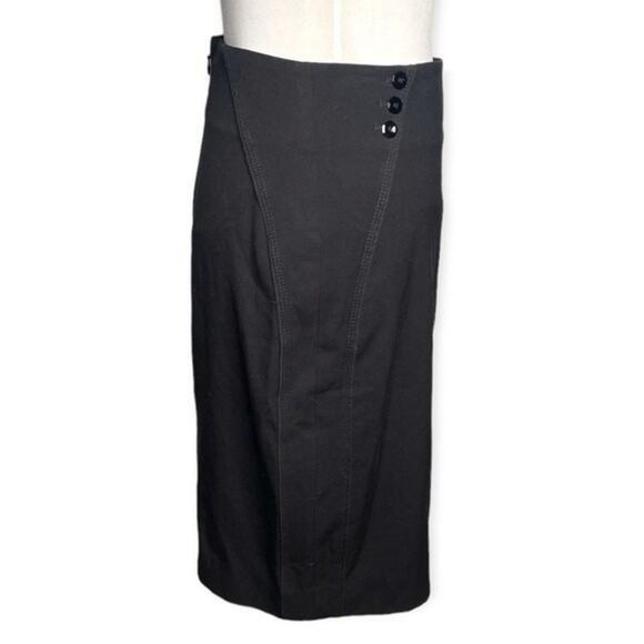 White House Black Market Midi Pencil Skirt Black Size 4 - Picture 4 of 8